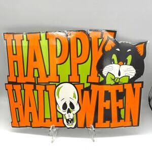 Vintage Eureka USA Halloween Die Cut Happy Halloween Single Sided 16"x11.5"